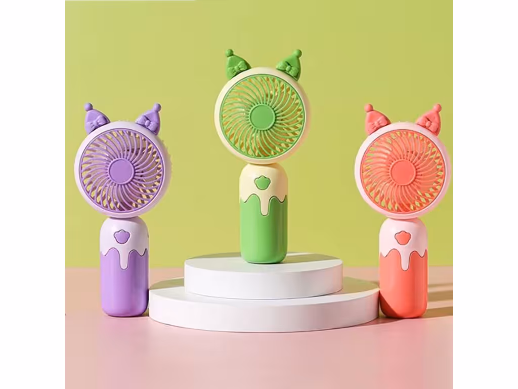 مینی فن شارژی (مینی پنکه رومیزی) تک سرعت طرح کرومی