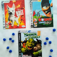 پک سه بازی کامپیوتری bolt . Shrek3 . Worms