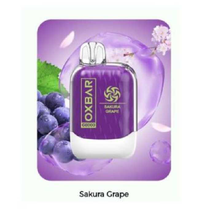پاد یکبار مصرف 8000 پاف او ایکس بار OXBar انگورساکورا