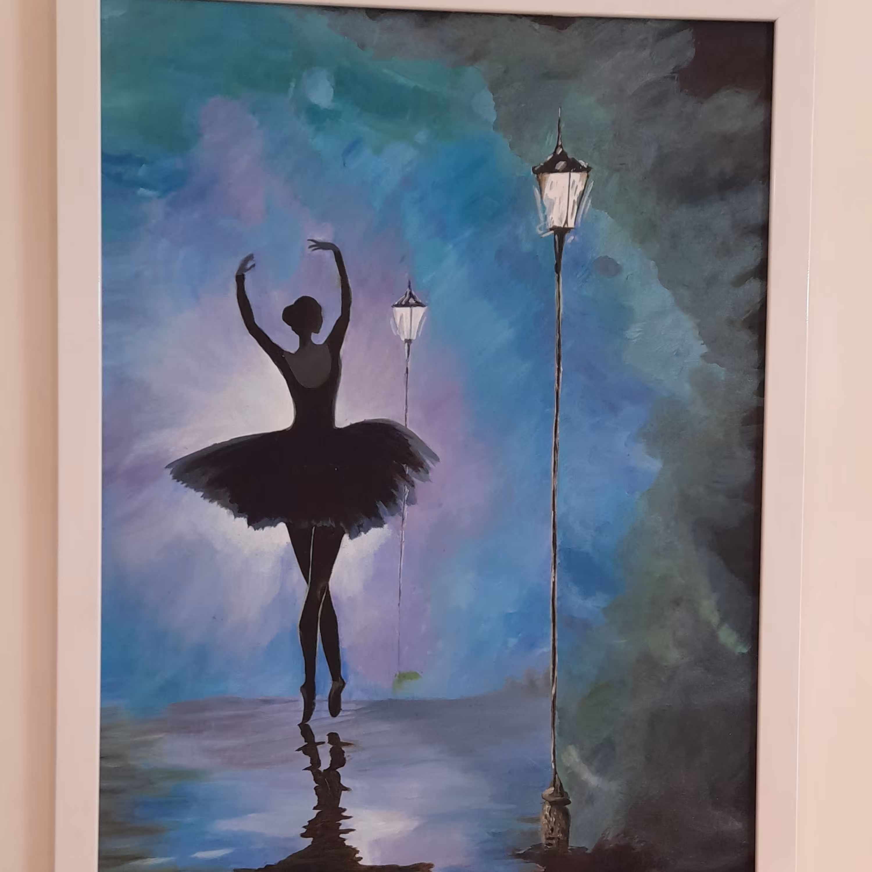 تابلو نقاشی رنگ روغن رقص باله
