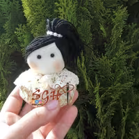 عروسک دست دوز پارچه ای نمدی لی لی