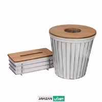 سطل و دستمال تیموتی مدل گرد کد4004