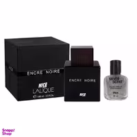 ادوپرفیوم نایس پاپت مدل Encre Noire Lalique به همراه عطر جیبی پینک ویژوآل مدل Silver Scent