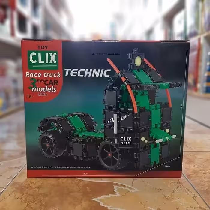 ساختنی 3مدل ماشین 158 قطعه کلیکس «اسباب بازی فکری لگو پسرانه»