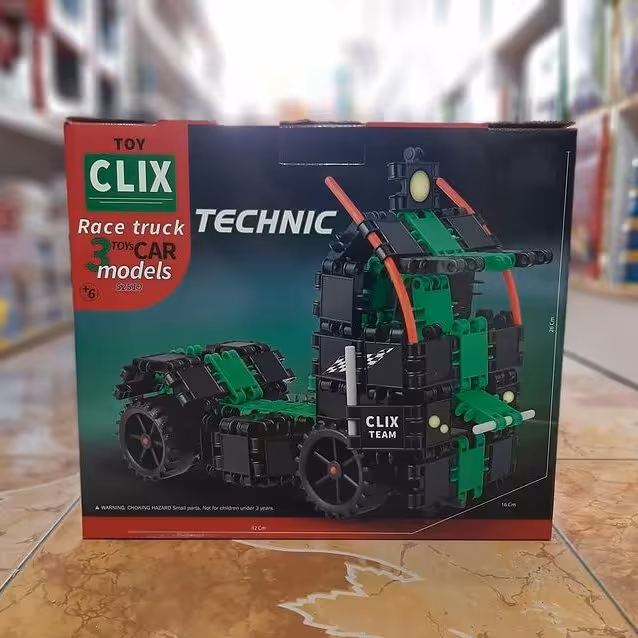 ساختنی 3مدل ماشین 158 قطعه کلیکس «اسباب بازی فکری لگو پسرانه»