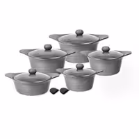 سرویس قابلمه گرانیتی 12 پارچه MGS طرح کره ای مدل 1215