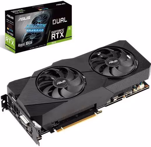 کارت گرافیک ایسوس مدل DUAL-RTX2070-A8G-EVO  با حافظه 8 گیگابایت