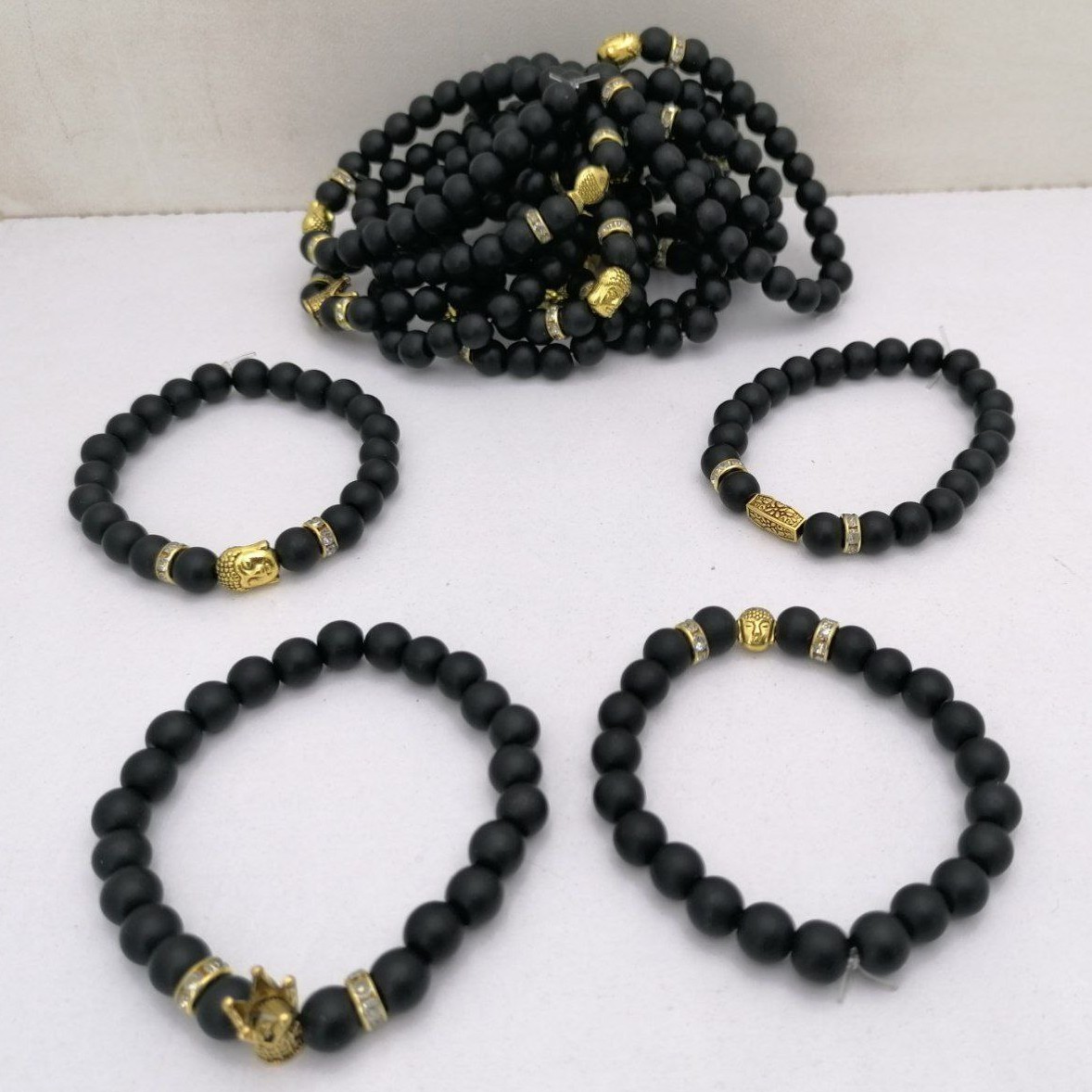 دستبند کشی اونیکس نگین دار