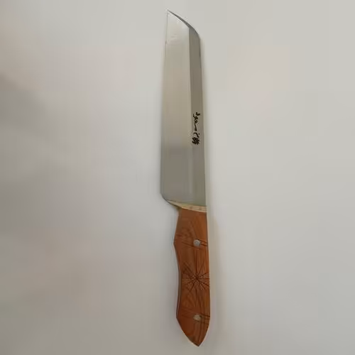 چاقو دسته چوبی فولادی بزرگ مخصوص قصابی با کیفیت عالی