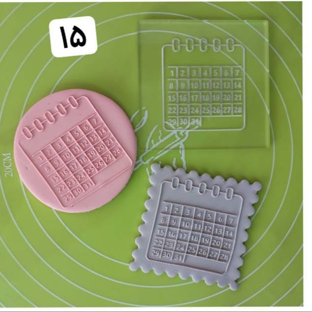 استامپ فوندانت طرح تقویم 