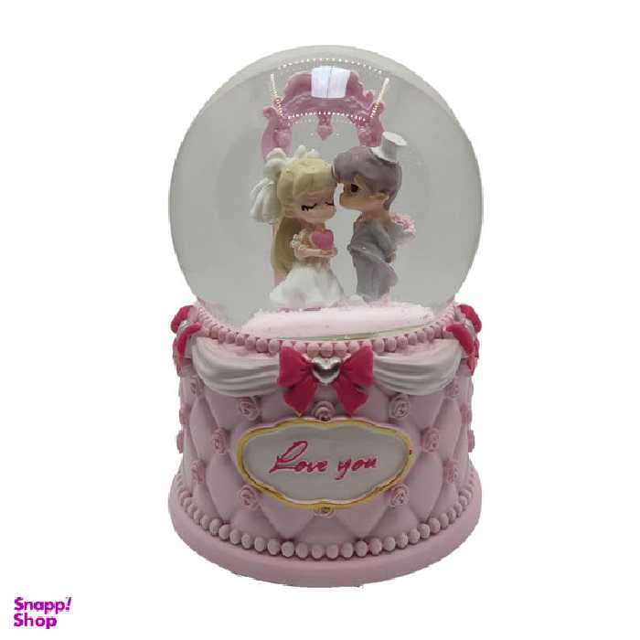 گوی موزیکال مدل پمپی طرح عروس و داماد کد 1