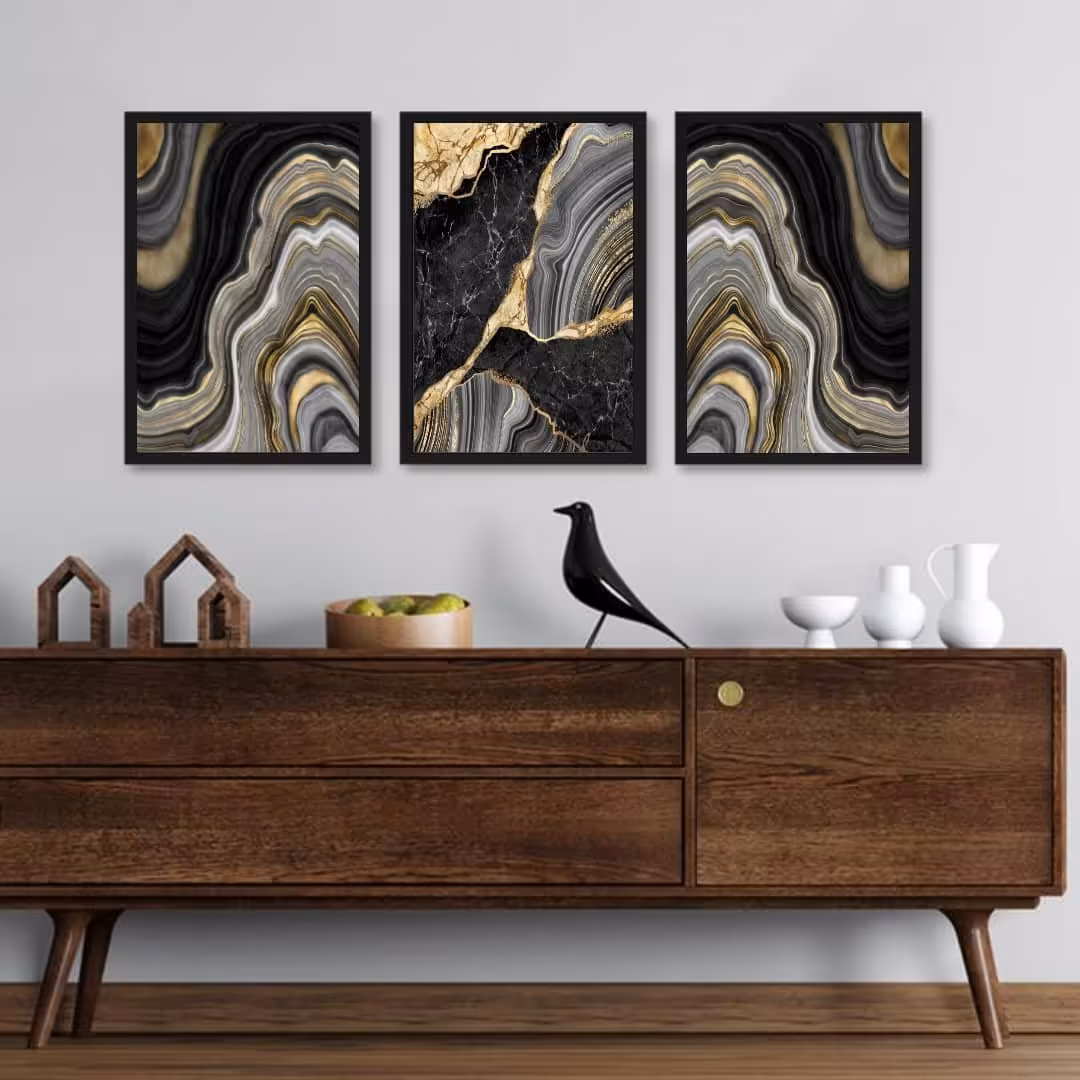 تابلو دکوراتیو فانتزی/ست 3عددی/ بارنگبندی زیبا