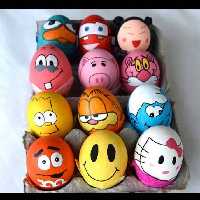 تخم مرغ سفالی فانتزی مجموعه شش عددی