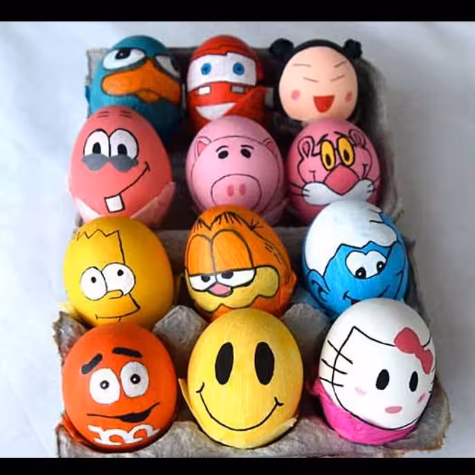 تخم مرغ سفالی فانتزی مجموعه شش عددی