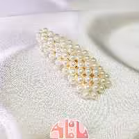 گیره مو مرواریدی تقتقی سفید کد TPL ماه فام