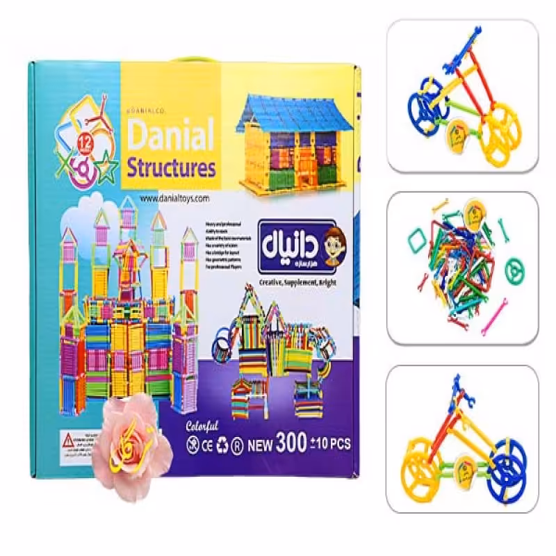 لگو ساختنی میله هزار سازه 300 تکه خلاقیت بالا با بسته بندی