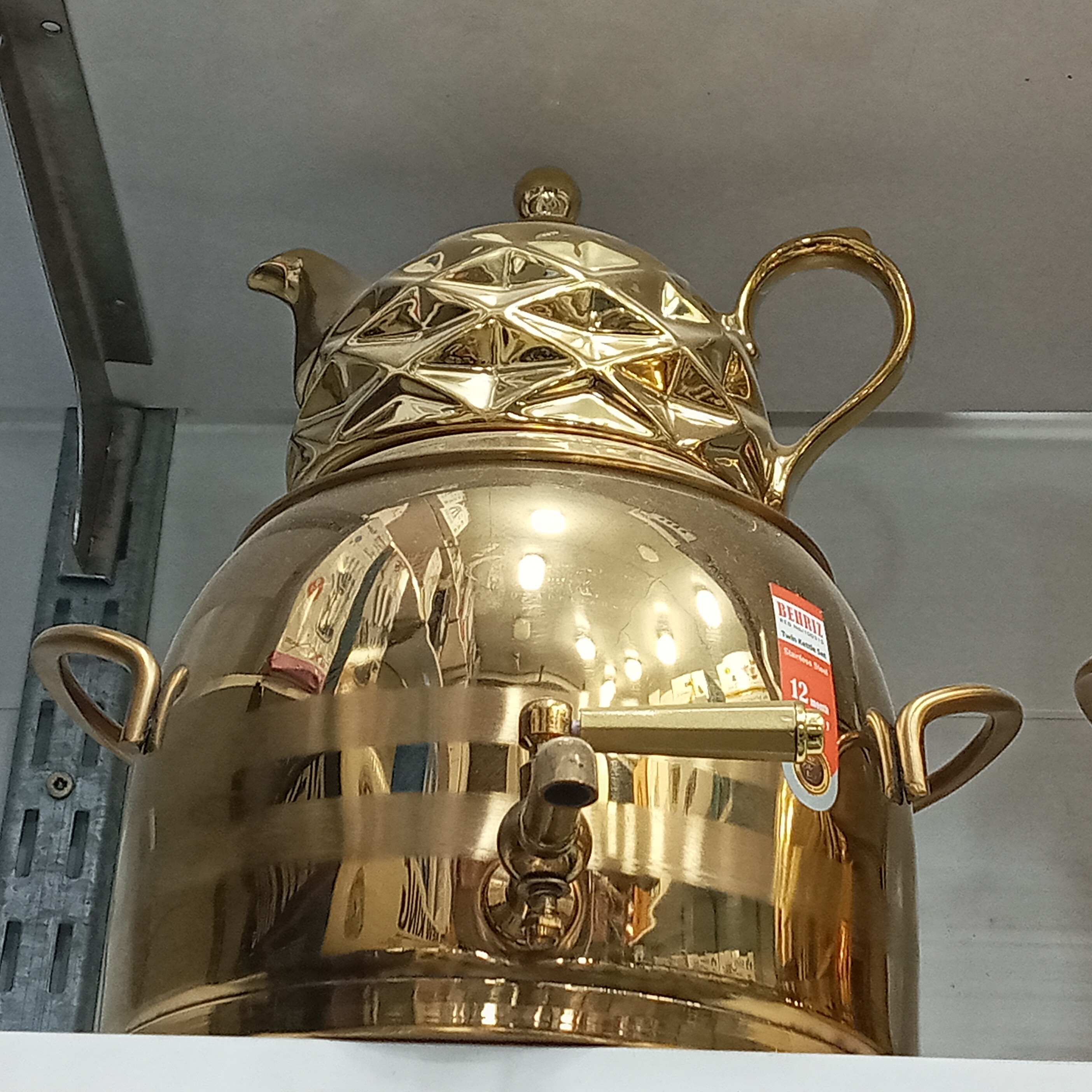 کتری قوری رو گازی شیر دار بهریز  ساخت ترکیه