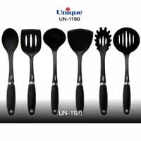 کفگیر ملاقه دسته پلاستیکی 6 تایی یونیک Un1190