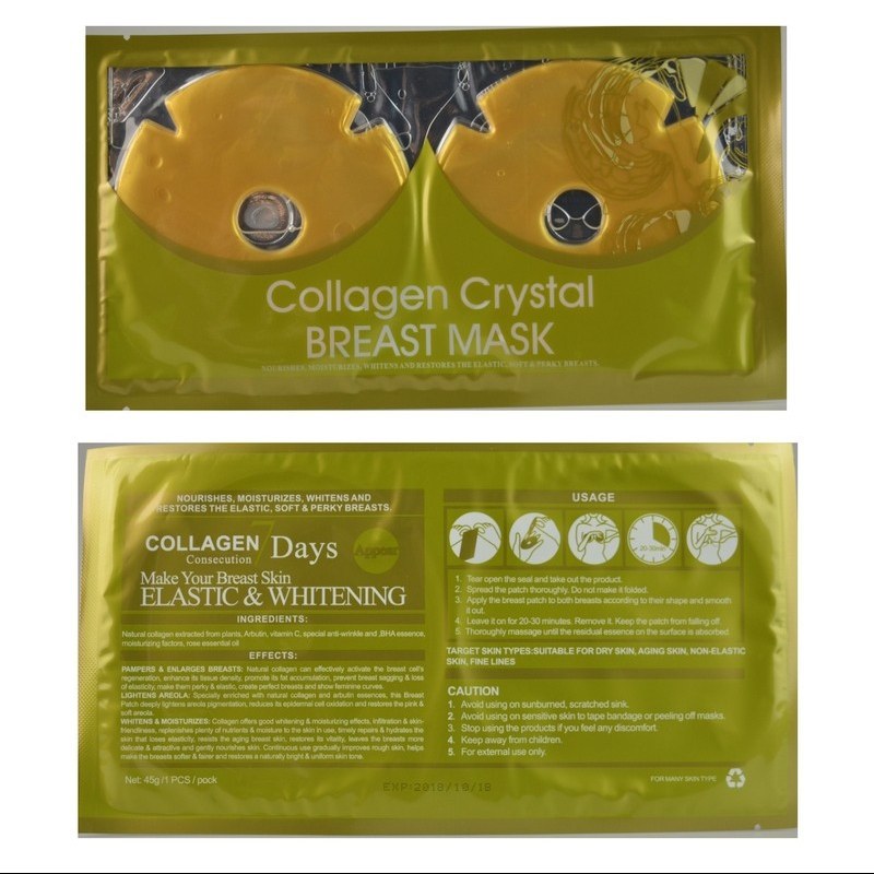 ماسک سینه کریستال مدل کلاژن وزن 45 گرم بسته 2 عددی