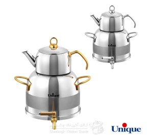 کتری و قوری شیردار 3 لیتر استیل یونیک مدل UN_7206
