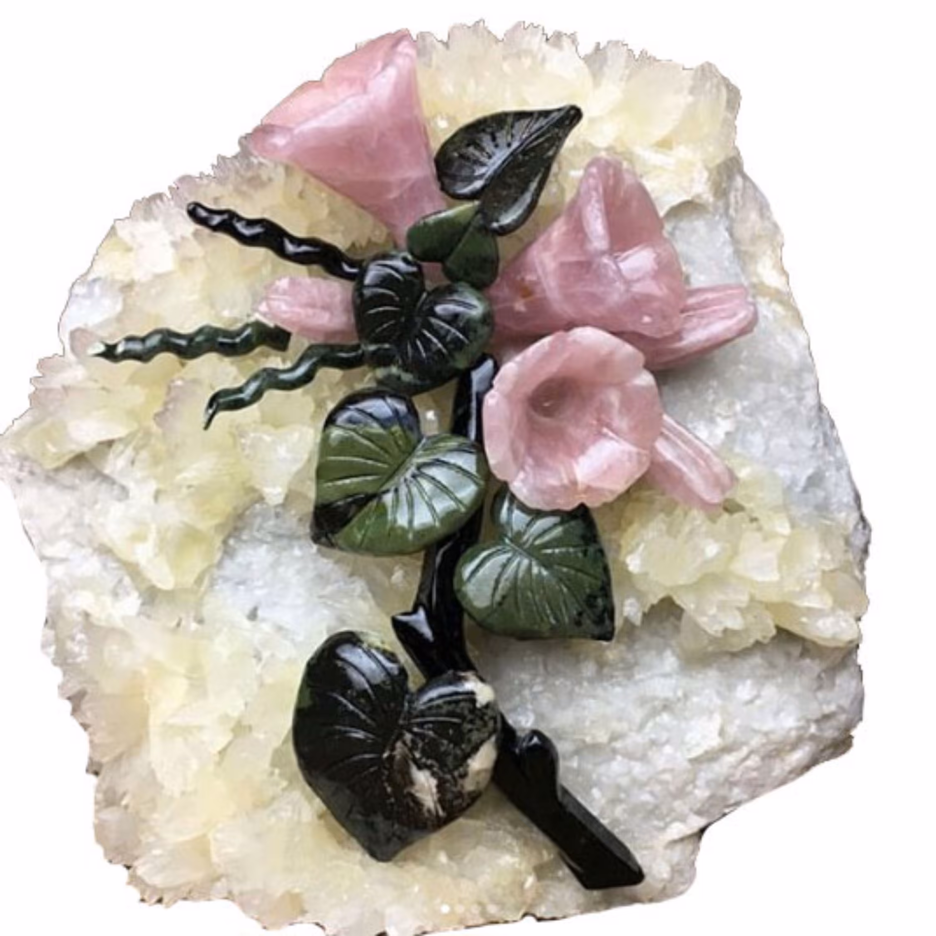 دکوری زیبای گل نیلوفر بر روی کلسیت