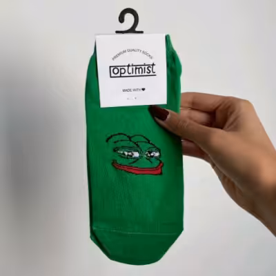 جوراب مچی Green meme نخ پنبه فری سایز