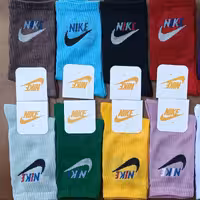 جوراب ورزشی  ساقدار  بسته 12 عددی 12 رنگ   نایکی مناسب سایز 37 الی 43 