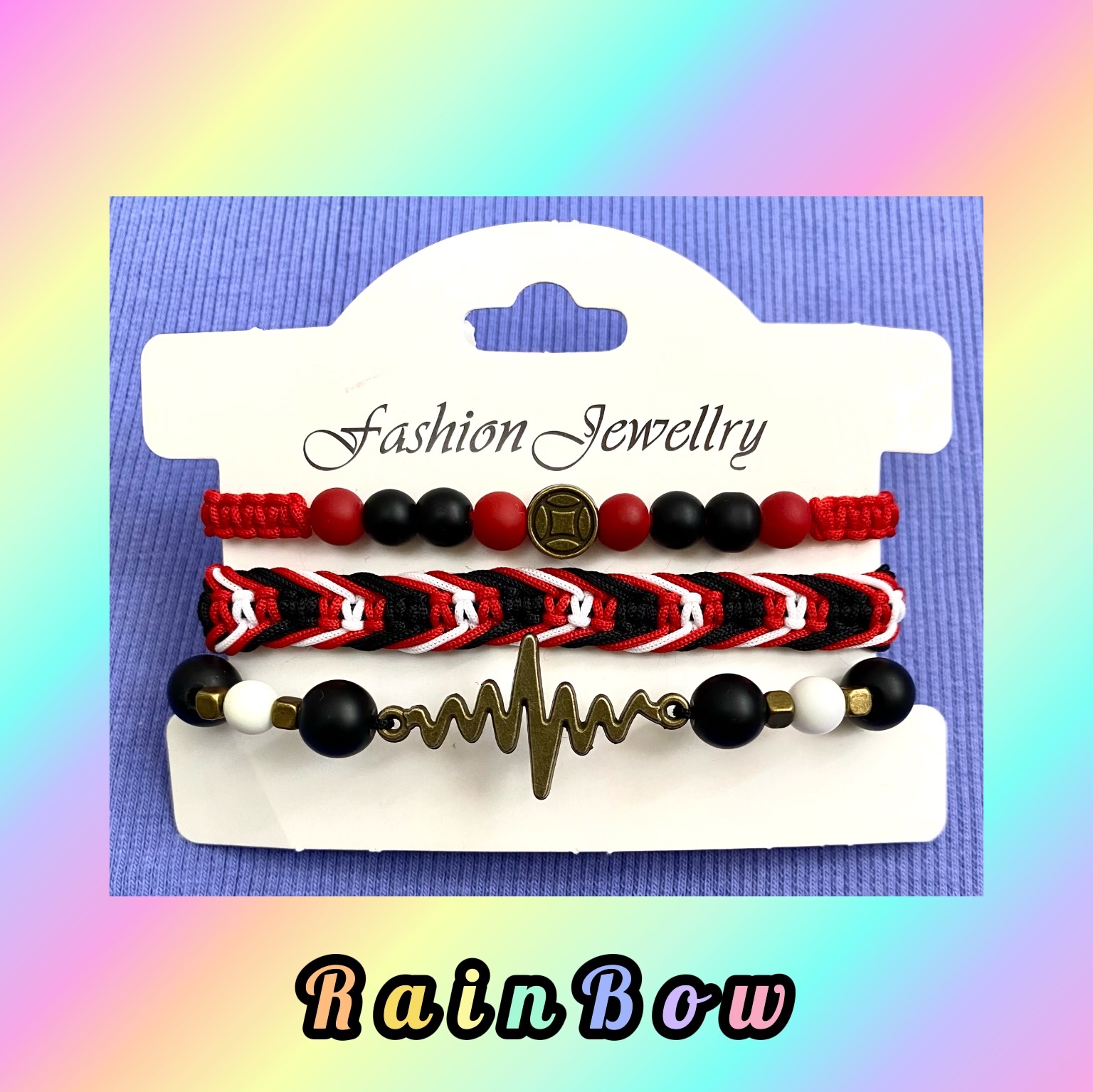 دستبند بافت و مهره 13  -نمونه جهت سفارش