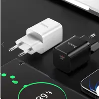 شارژر دیواری N19 PD 25W هوکو به همراه کابل مدل تایپ سی به تایپ سی
