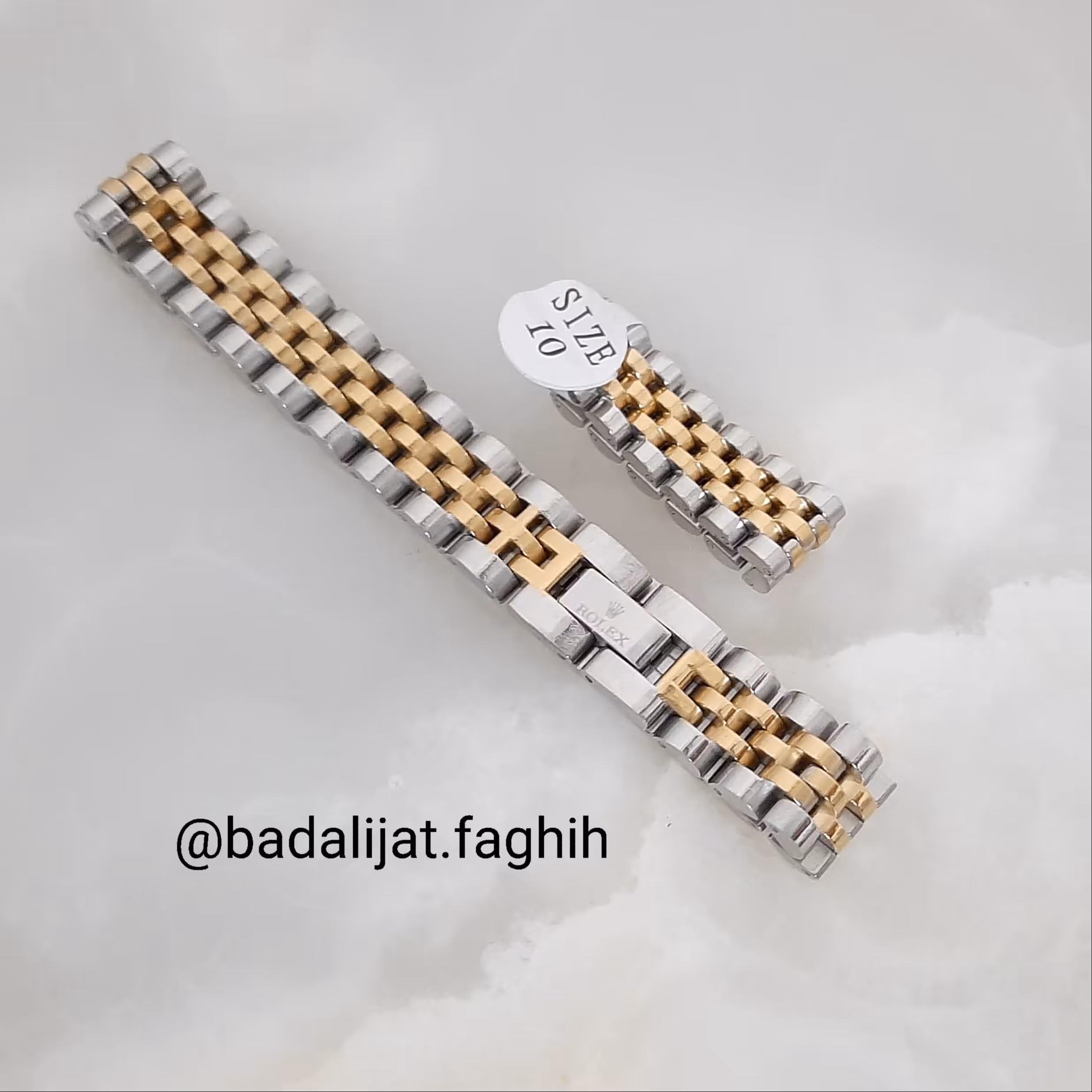 ست رولکس دو رنگ استیل بسیار با کیفیت و حک خورده مارک رولکس رو قفل 