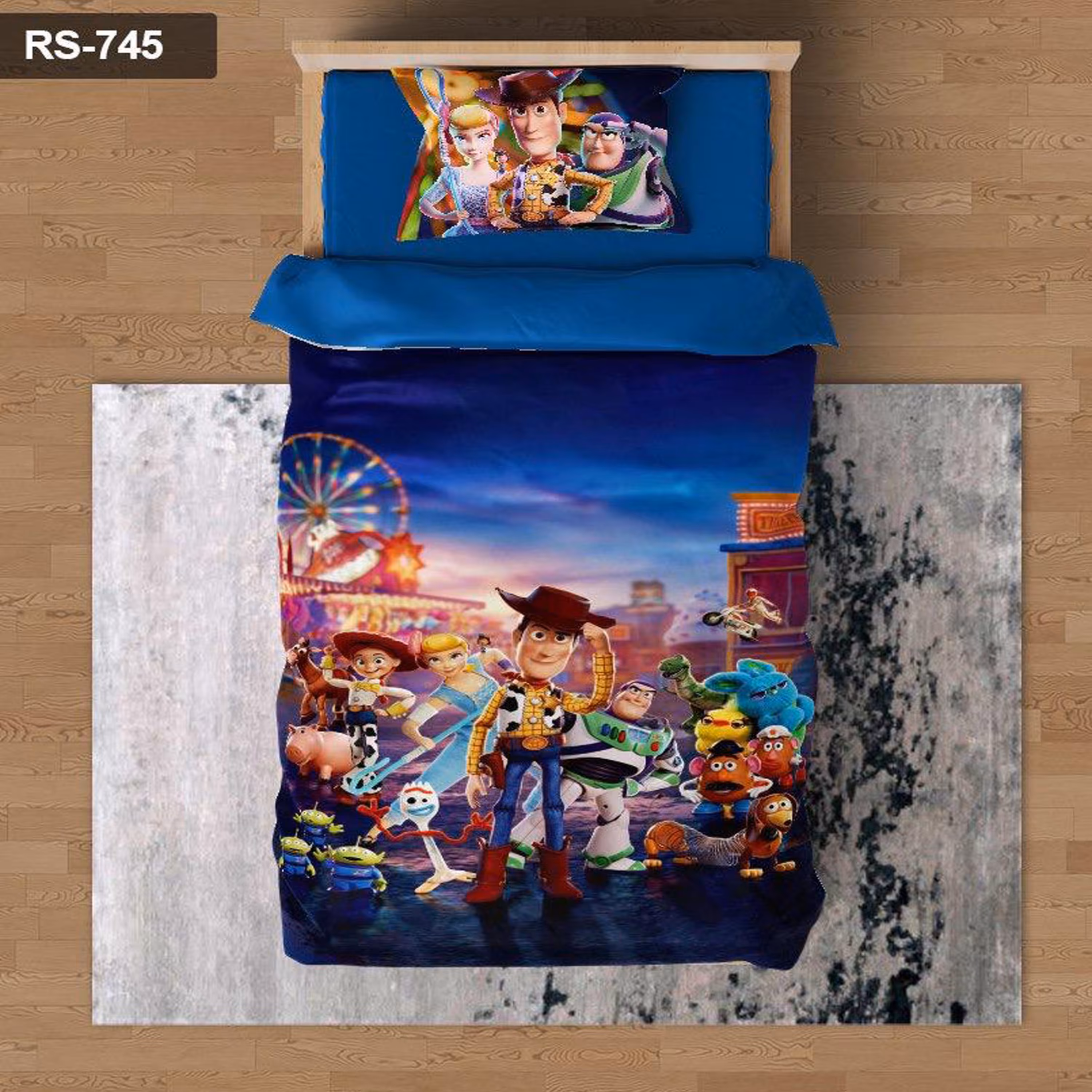 سرویس روتختی 1 نفره تنسل چاپی برندترک لند (Turk Land)  کد rs 745