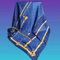 روسری ابریشم توییل طرح لویی اورجینال قواره 140
