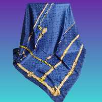 روسری ابریشم توییل طرح لویی اورجینال قواره 140