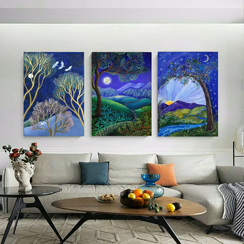 تابلو بوم 3 تکه طرح مدرن مدل 4060