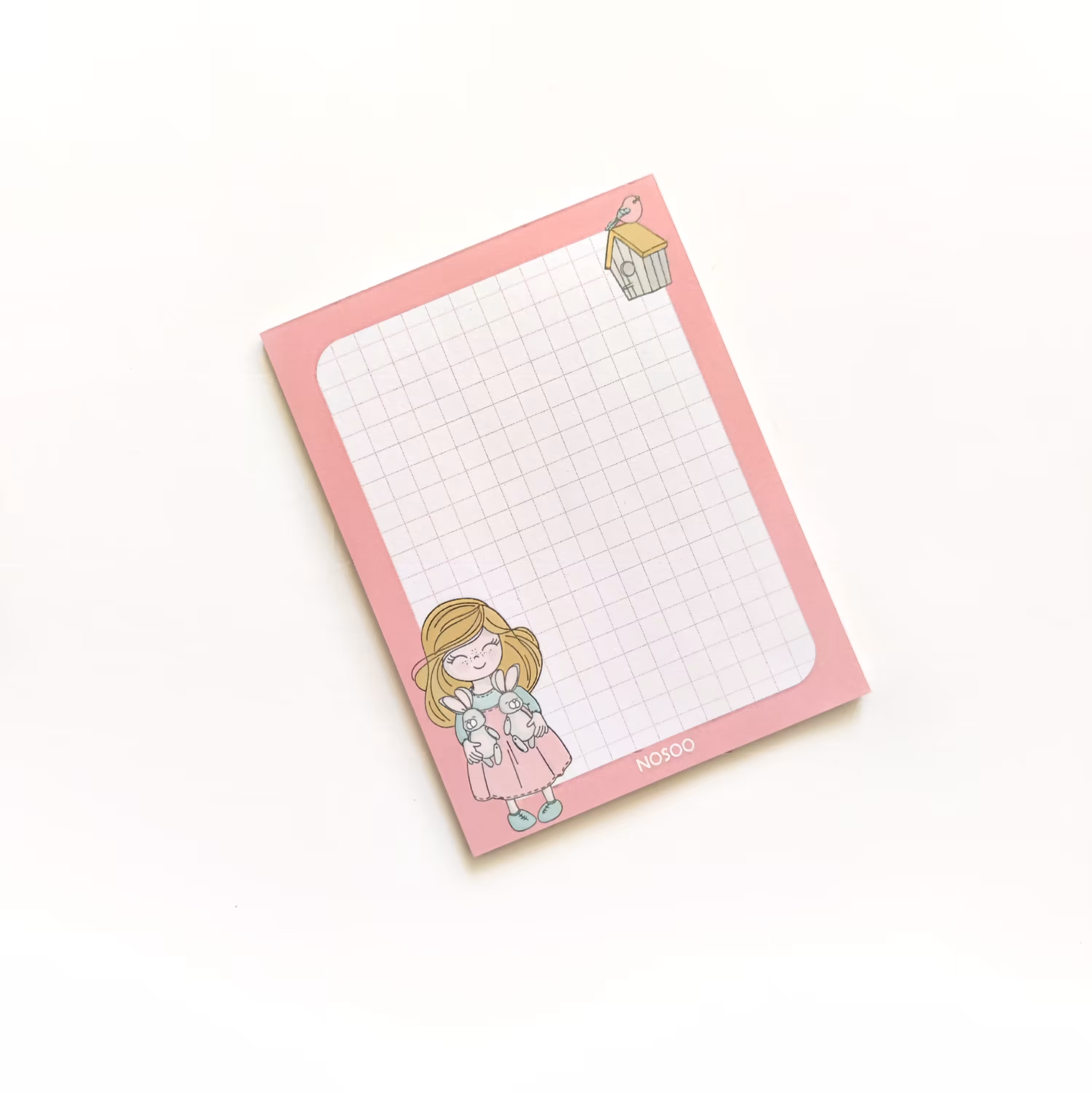 کاغذ یادداشت فانتزی طرح دخترک و خرگوش