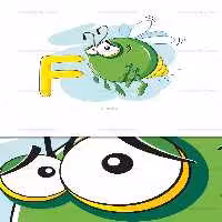 وکتور آموزشی حروف لاتین کودکان حرف F | گرافیک با طعم تربچه