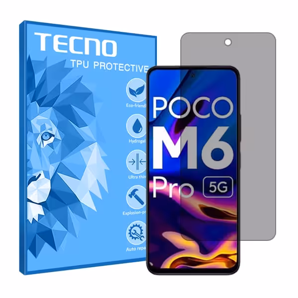 گلس شیائومی Poco M6 Pro 5G مدل هیدروژلی پرایوسی برند تکنو کد S