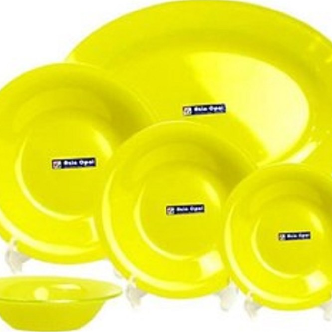 سرویس 25 پارچه گرد طرح زعفران (زرد) آذین اوپال