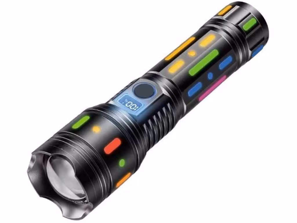 چراغ قوه شارژی فلورسنت زوم تلسکوپی 50 وات چند منظوره Multifunction Telescopic Zoom Fluorescent Light Absorber Flashlight G85