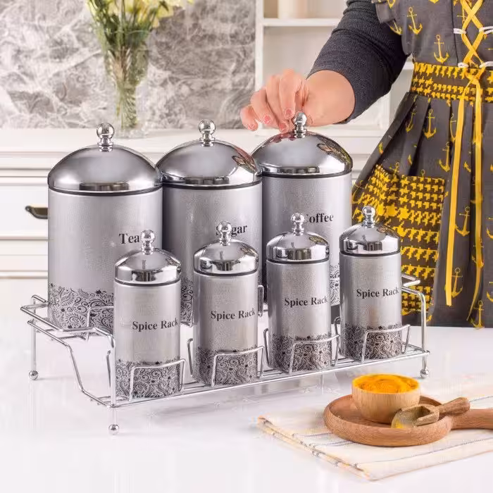 ادویه پاسماوری 8 پارچه فلزی در  چهار رنگ