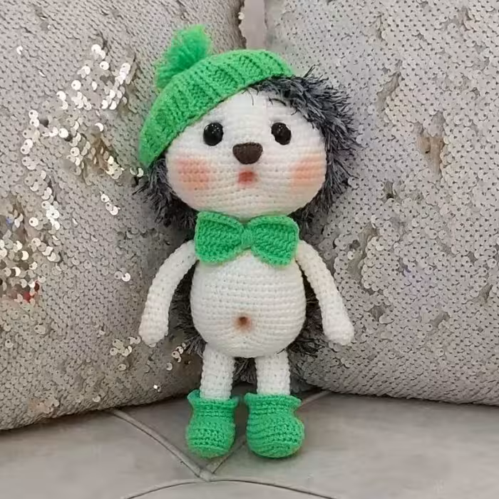 عروسک بافتنی جوجه تیغی(22سانت)