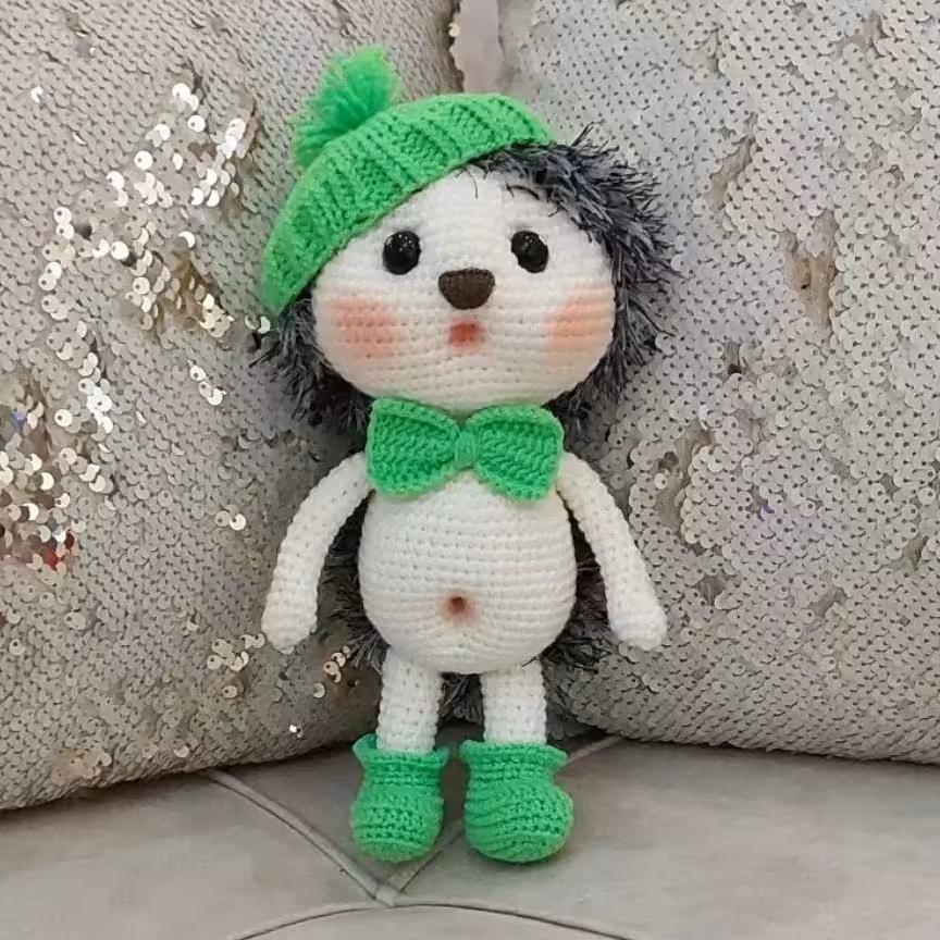 عروسک بافتنی جوجه تیغی(22سانت)