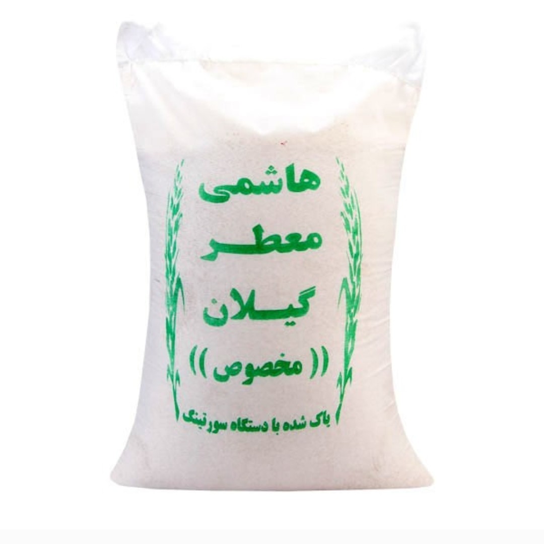 برنج هاشمی(1401) دانه بلند لاهیجان کیسه 20 کیلویی (ارسال رایگان) تضمین کیفیت و پخت