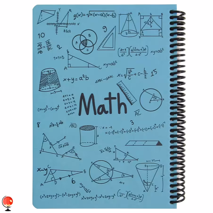 دفتر مشق 100 برگ سیمی ریاضی رنگ آبی دات نوت