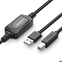 کابل پرینتر USB اکتیو یوگرین مدل US122 10374 طول 10 متر
