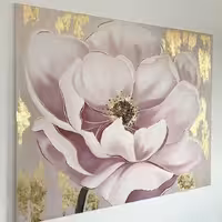 نقاشی دکوراتیو تک گل طلا