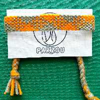 دستبند دوستی دو رنگ نارنجی و سدری