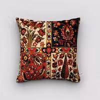 کوسن مربع 45.45 مخمل چاپی گلیم 