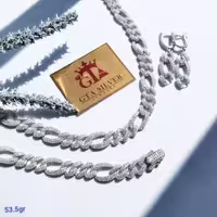 سرویس نقره زنانه طرح فیگارو کارتیر تمام نگین قفل جدید کد 672294