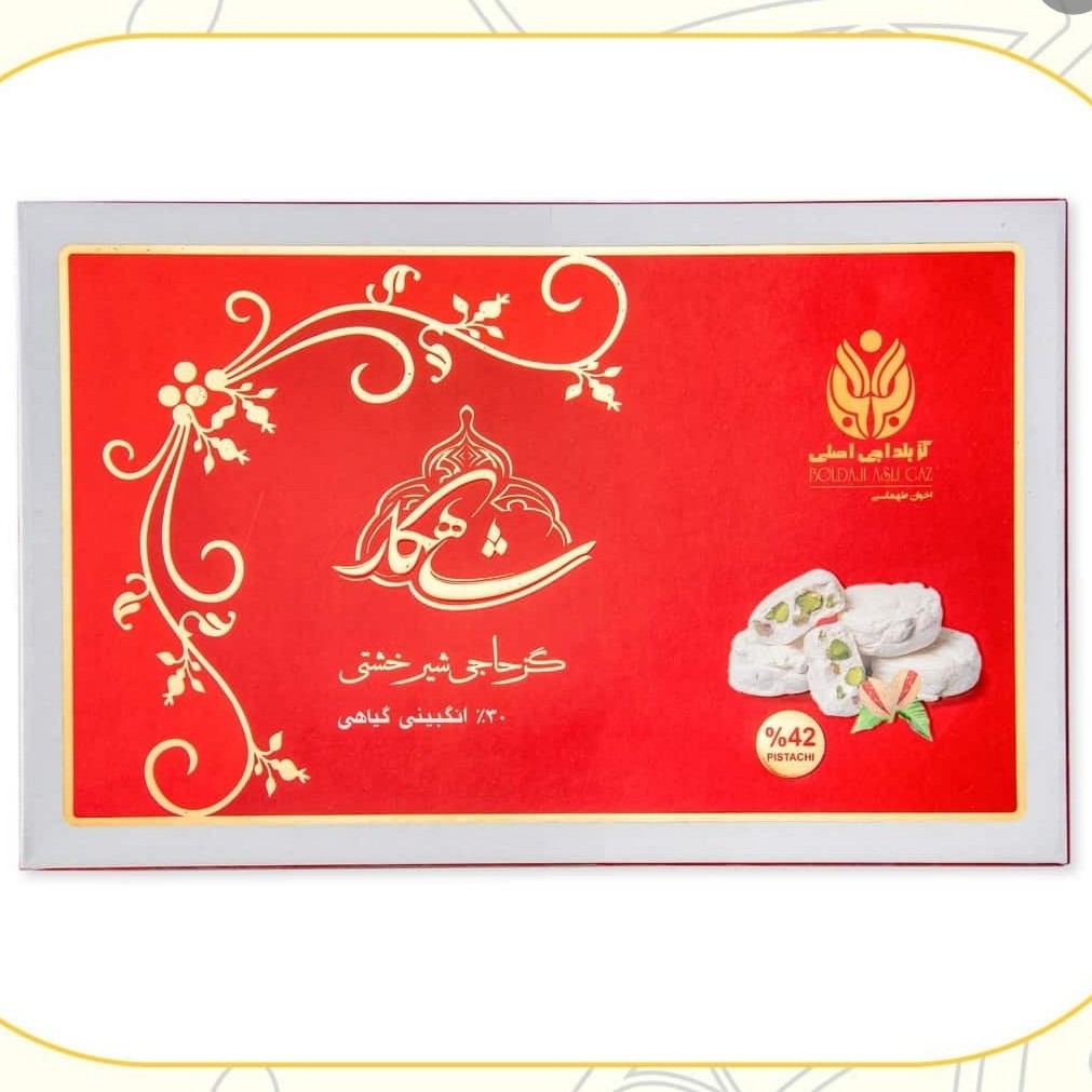 گز آردی گل ریز 42 درصد پسته انگبینی شیرخشتی شاهکار-400گرم